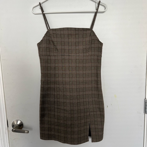 Garage Dresses & Skirts - GARAGE PLAID MINI BODY CON DRESS - Size M